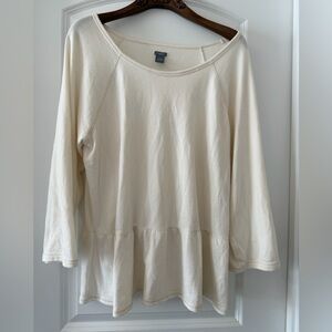 Aerie Sunday Soft Cream Peplum Tunic Dreamy & Oversized Size XXL